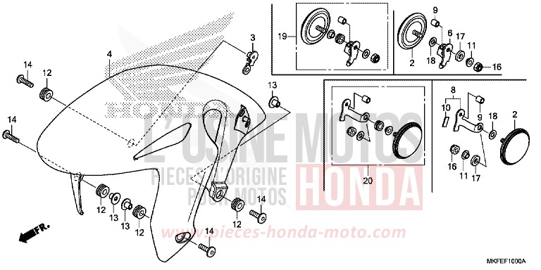 AILE AVANT von CBR1000RR "Fireblade" GRAND PRIX RED (R380) von 2019